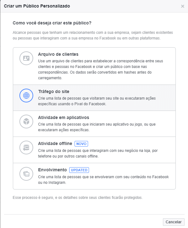 remarketing facebook personalizaçao